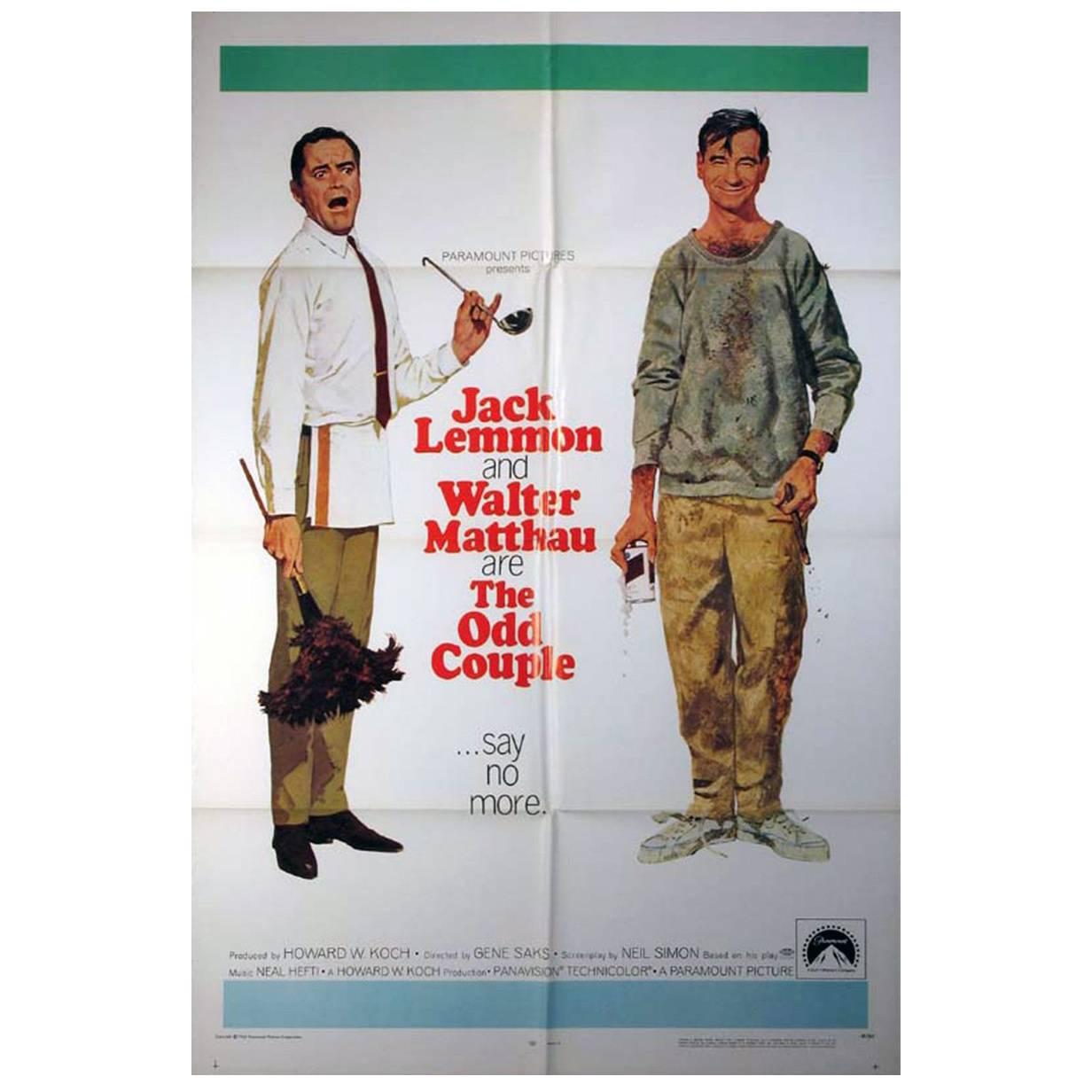 "The Odd Couple" Film Poster, 1968 For Sale