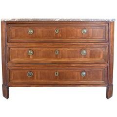 19th Century French Walnut Empire Commode with Marble Top 12