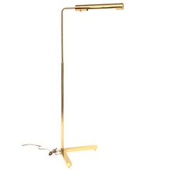 Beautiful Vintage Brass Swivel Floor Lamp by Casella 4
