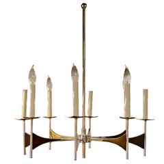 Mid-Century Modern Sciolari Brutalist Silver Plated Chandelier, 1970s Italian 11