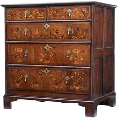 Early 18th Century Inlaid Oak Chest of Drawers