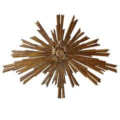 Italian Carved Wood Sun Panel 12