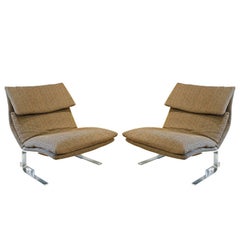 Saporiti Pair of "Onda Lounge Chairs", 1970s 