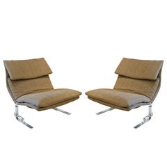 Saporiti Pair of "Onda Lounge Chairs", 1970s 3