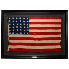 Antique 36-Star Civil War-Era American Flag, Presented to Major George Benson Fox