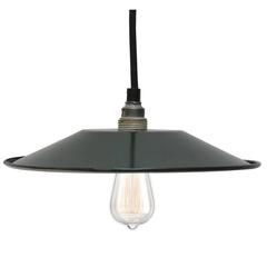 Hautmont Dark Green, Small French Industrial Pendant