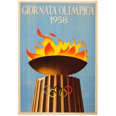 Original XVII Olympic Games Sport Event Poster - Giornata Olimpica / Olympic Day