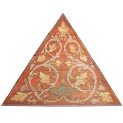 Teakwood Architectural Gable Fragment