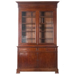 French 19th Century Mahogany Buffet A'deux Corps / Bibliothèque