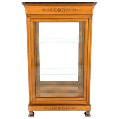 Antique French Inlaid Bird’s-Eye Maple Vitrine, circa 1880 Antique French Inlaid Bird’s-Eye Maple Vitrine, circa 1880
