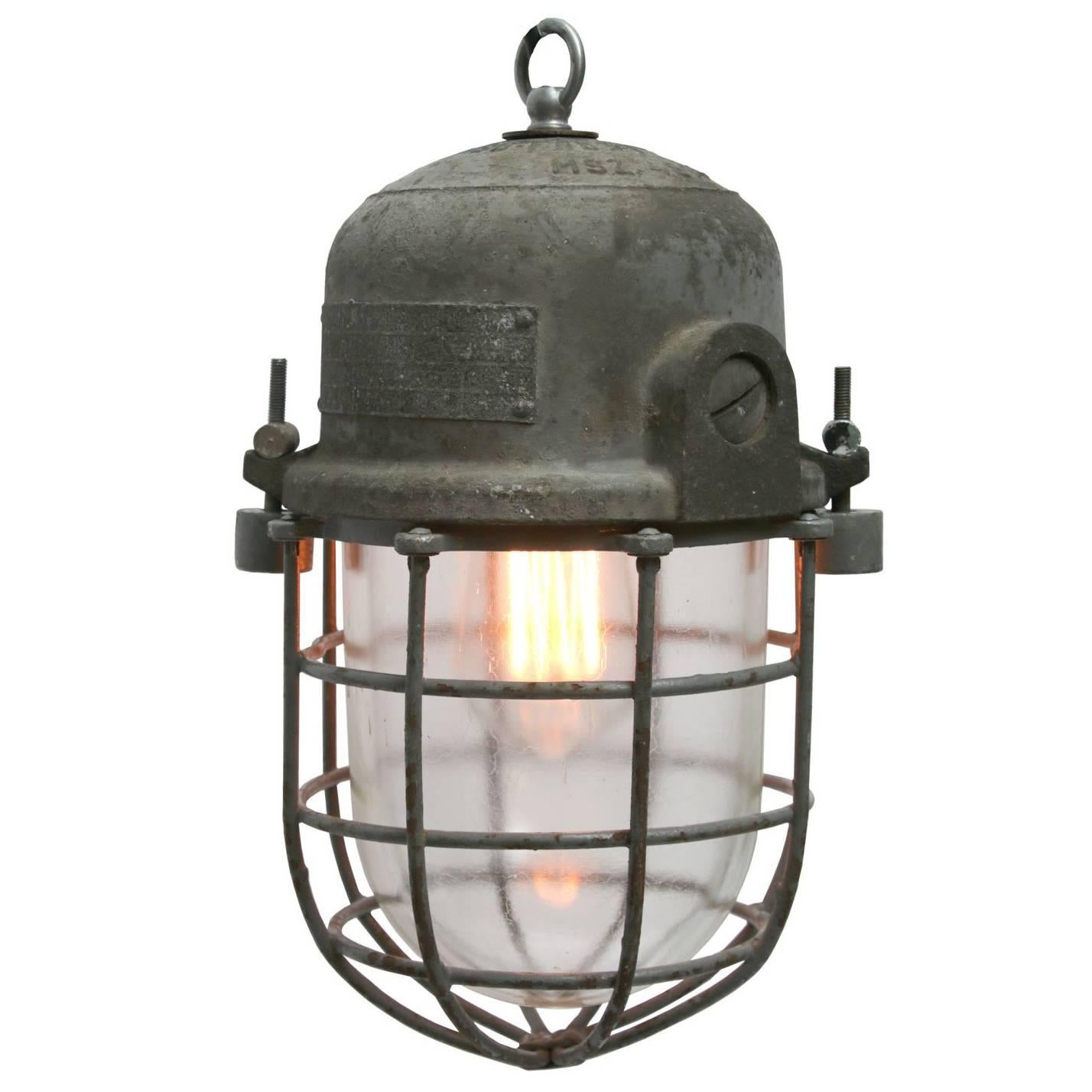 Vintage Industrial Cage lamp Podoli L IV