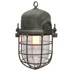 Vintage Industrial Cage lamp Podoli L IV (3x) 5