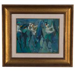 Longchamps 'Polo Players' by Simeon, French, 1930s