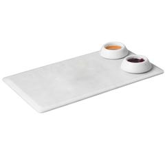 Serving Platter with Bowls in White Michelangelo Marble 2
