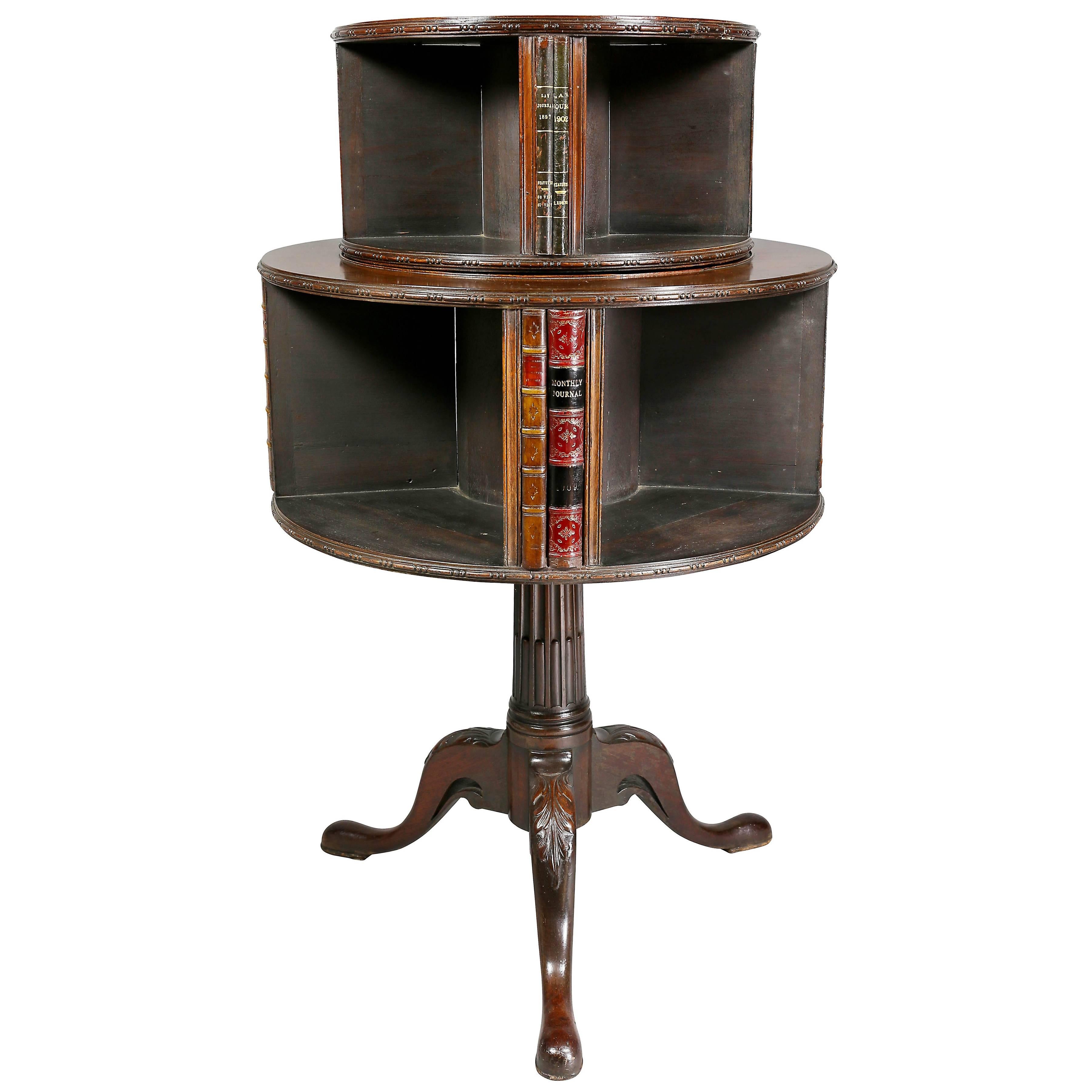George III Style Mahogany Revolving Bookstand For Sale