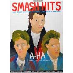 'Smash Hits-December 1985 Portrait Painting by Alan Fears, 1980s Pop Music 10