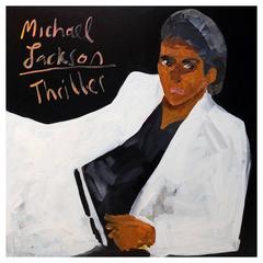 'Michael Jackson Thriller' Portrait Painting by Alan Fears, 1980s 6