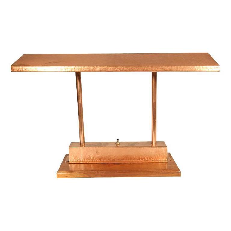 Style Table Lamp Victorian Mission Craftsman Desk Stained Vintage Craftsman Style Polished Copper Fluorescent Desk Lamp