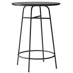 Counter Table by Afteroom, Powder-Coated Steel Frame. Durable Black Laminate Top