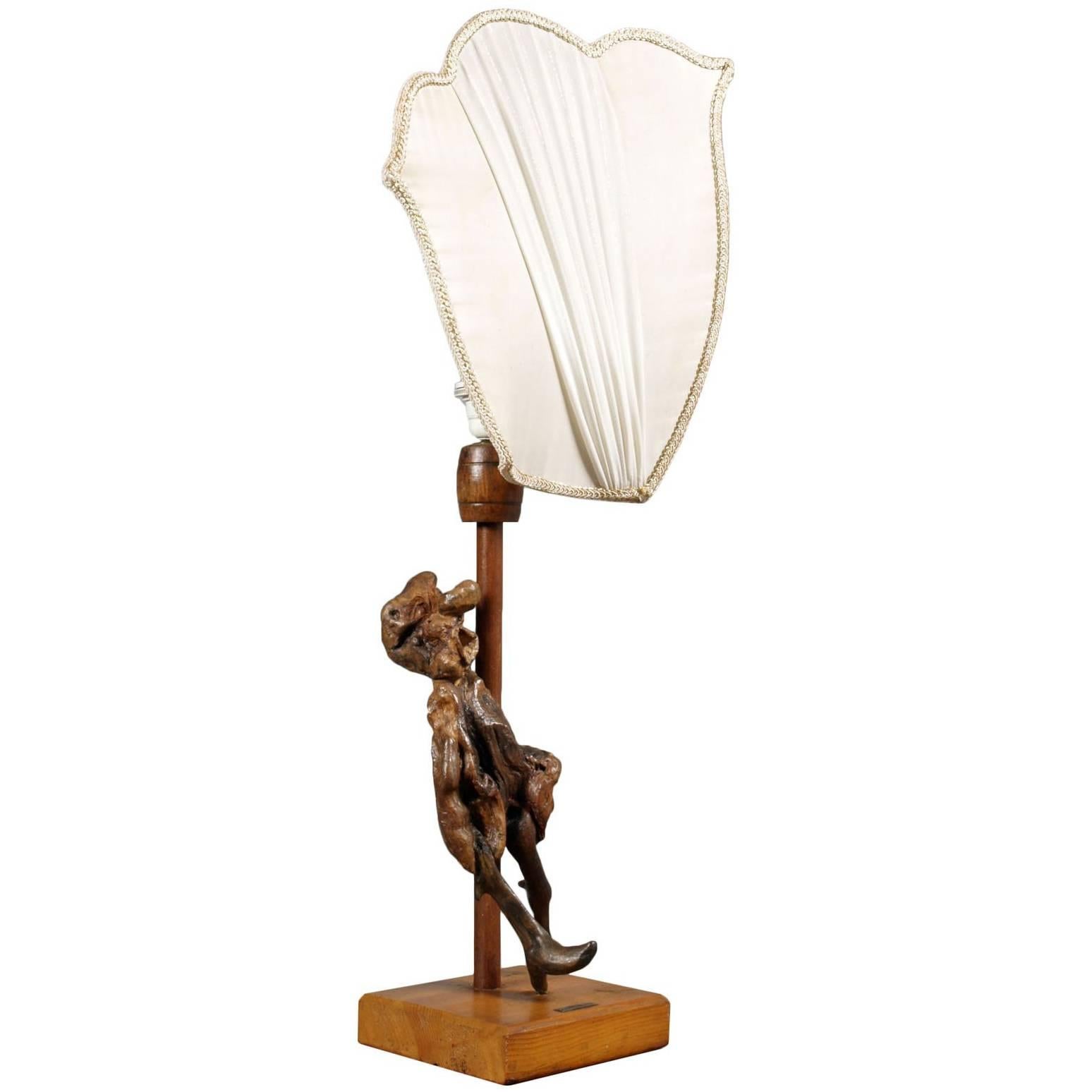 Lauro Malusi Table Lamp and Sculpture Olive Tree For Sale