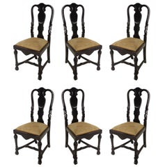 Six Stunning Small Used Dutch Dining Chairs