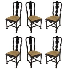 Six Stunning Small Antique Dutch Dining Chairs 3