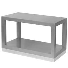 Valerian Rybar Gray Lacquered Side Table USA 1980's 8