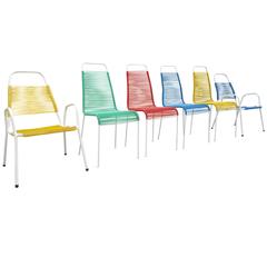 Mid-Century Modern Italian Coloured Wire Chairs