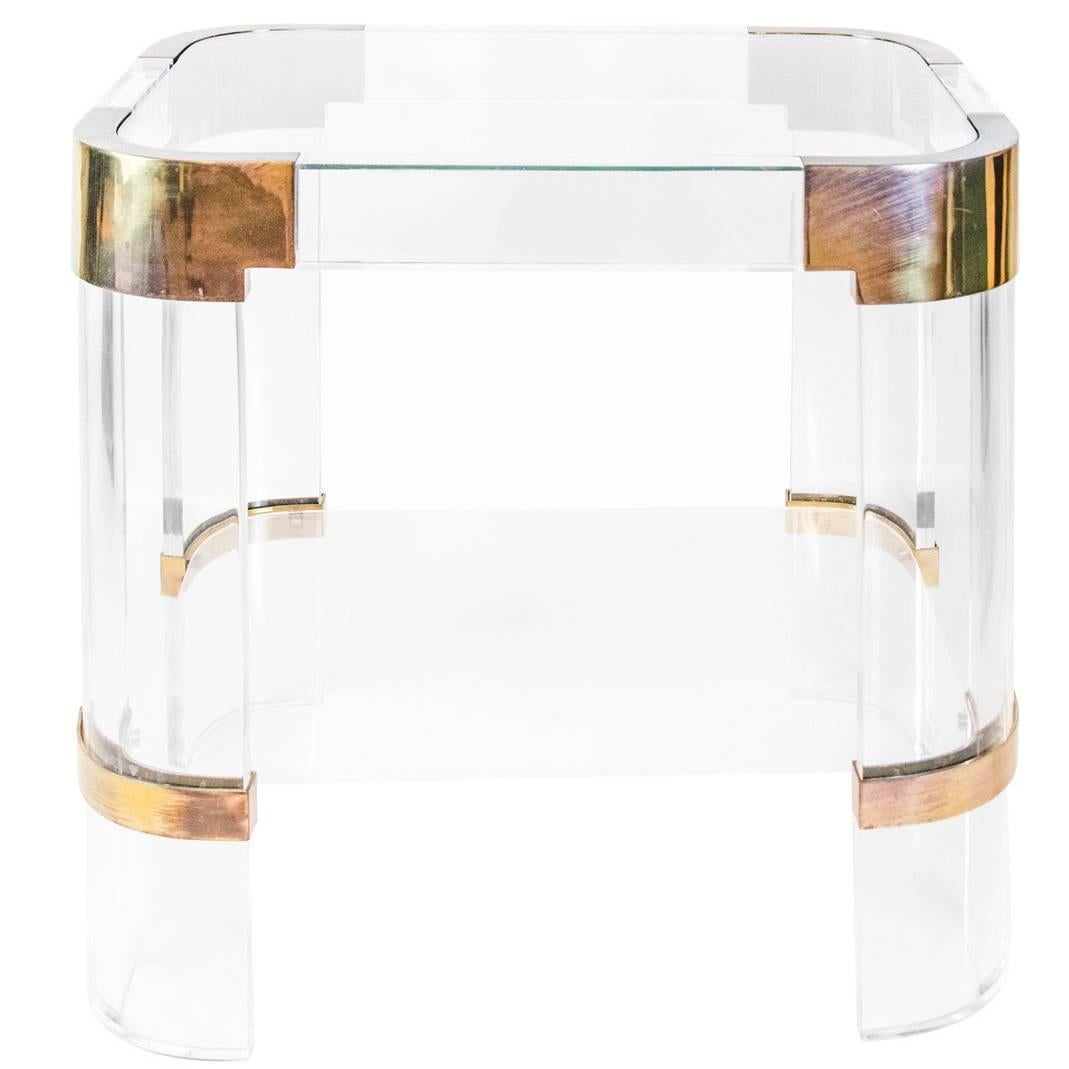 Lucite End Table by Charles Hollis Jones