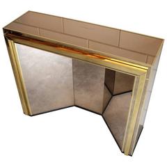 Belgo Chrome Mirrored Console or Dressing Table
