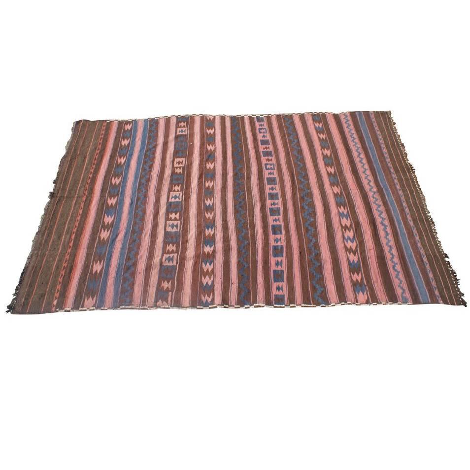 81" x 126"  Kilim Turkish Area Rug For Sale