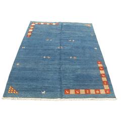 Hand-Knotted India Gabbeh Rug
