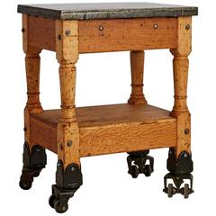 Used Incredible Maple and Oak Machinist's Turtle Table, circa 1895