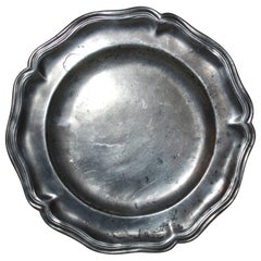 Antique 19th Century Norwegian Pewter Plate