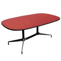 Herman Miller Eames Racetrack Dining Table Red Finish