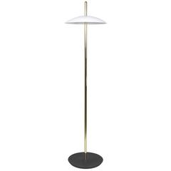 Signal Floor Lamp in Brass and White
