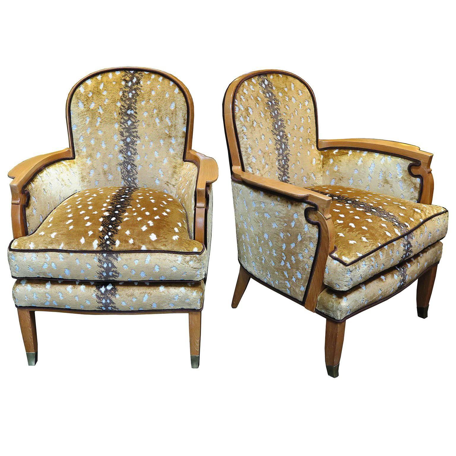 Pair of Jules Leleu Chairs, France, circa 1940s