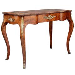 19th Century Burr Walnut Inlaid Writing Table