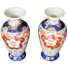 19th Century Pair of Petite Imari Vases