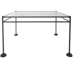 Exceptional Minimalist Metal and Glass Coffee Table, circa 1960s 11