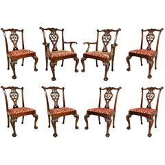 Set of Eight Waring And Gillow George III Style Mahogany Dining Chairs 5