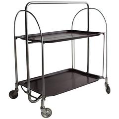 Mid-Century German Collapsible Serving Bar Cart