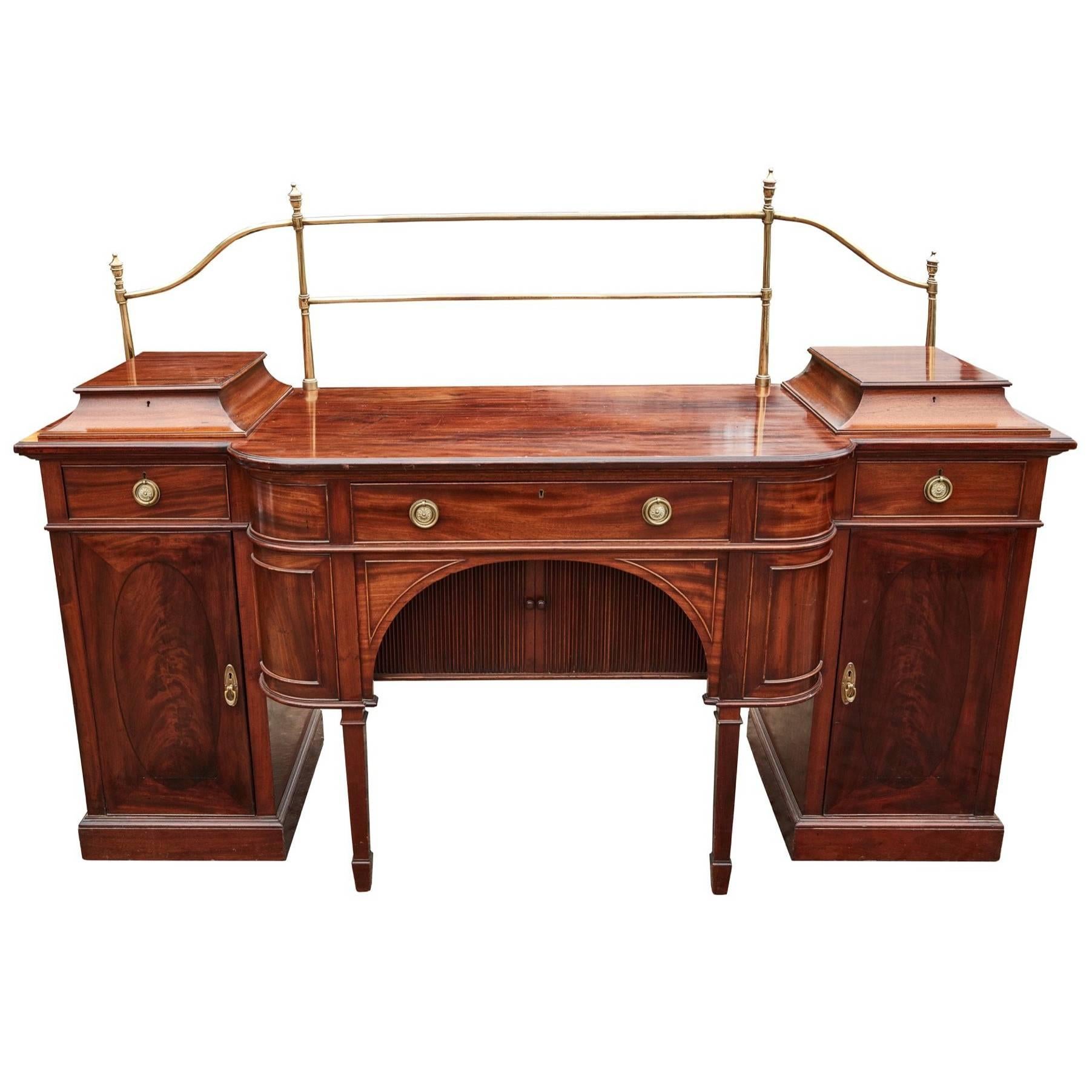 Excellent Large Antique Mahogany Sideboard For Sale