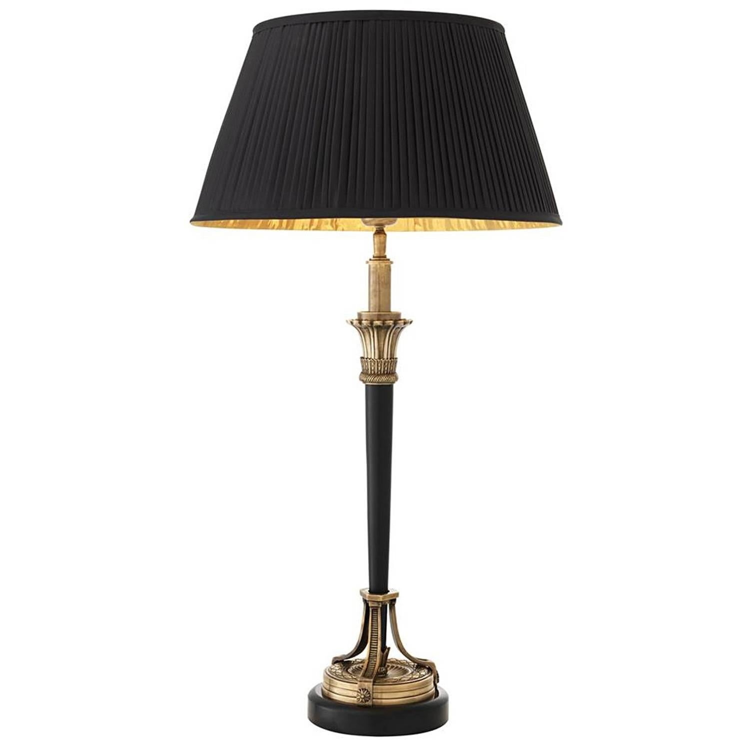 Particulier Table Lamp in Vintage Brass Finish and Granite