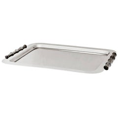 Bamboo Tray in Nickel Finish and Silver Plated