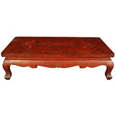 Chinese Red Lacquered Low Table 8