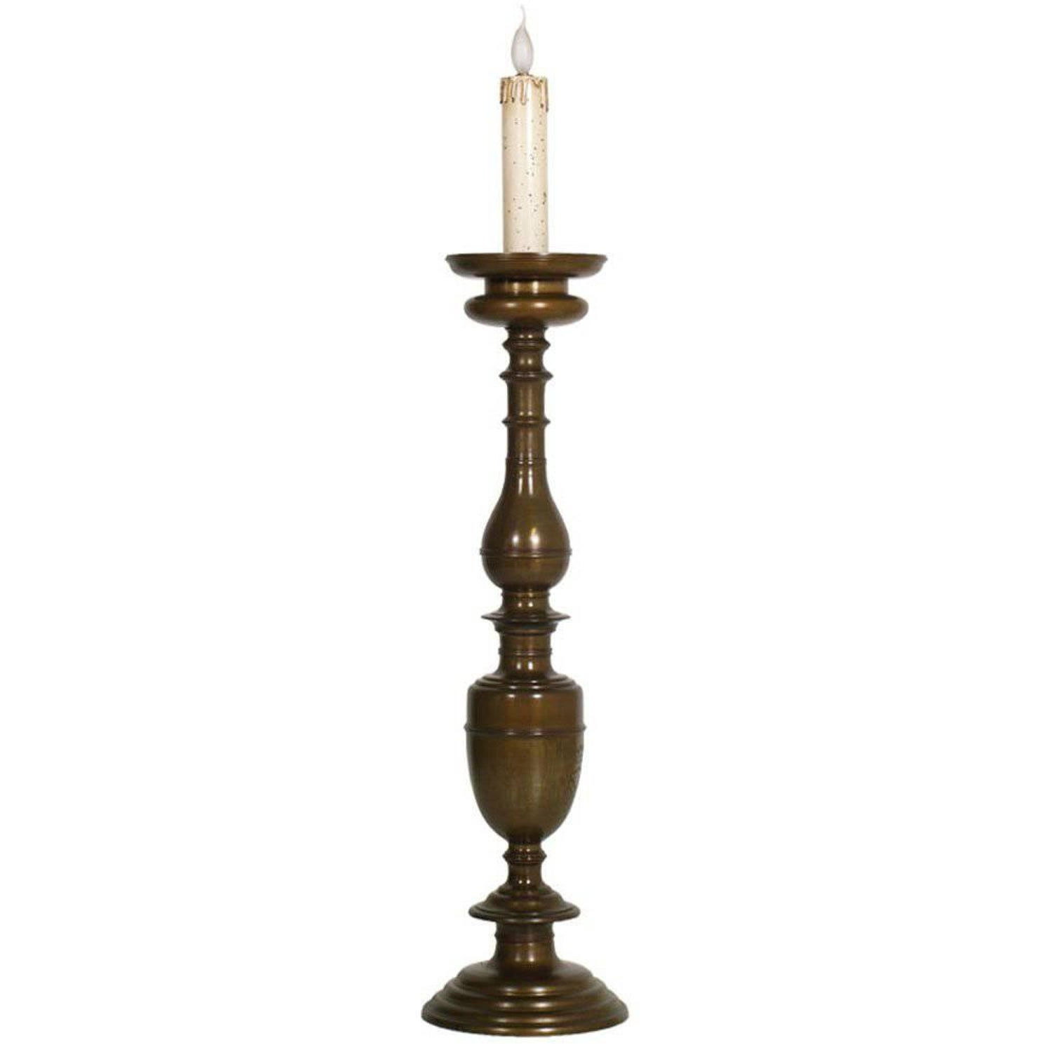 Large Bronze Candlestick Candelabrum With Heraldic Coat Of Arms Of Noble Family For Sale At 1stdibs