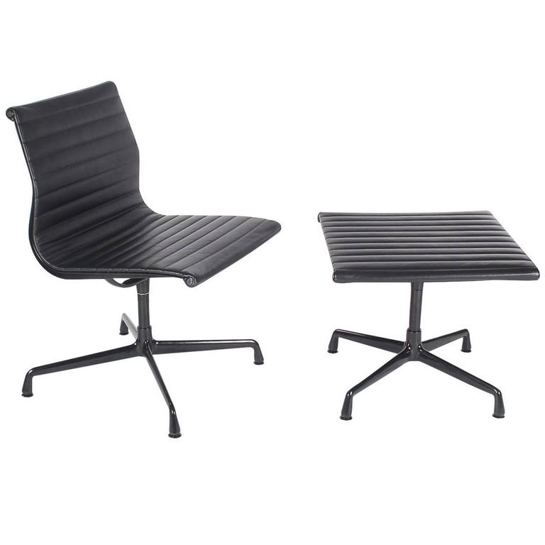 MidCentury Modern Eames for Herman Miller Black Leather Lounge or