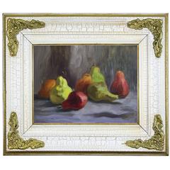 "Still Life with Pears" Original Oil on Canvas Contemporary Impressionism Art