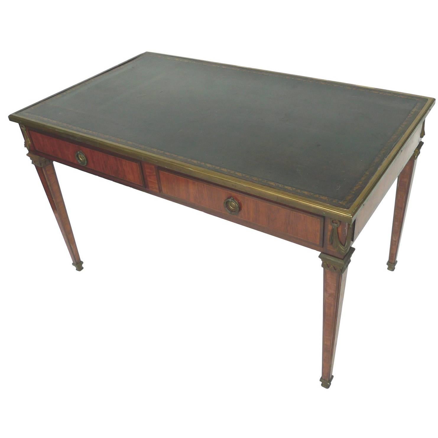Late 19th Century Louis XVI Style Leather-Top Writing Desk